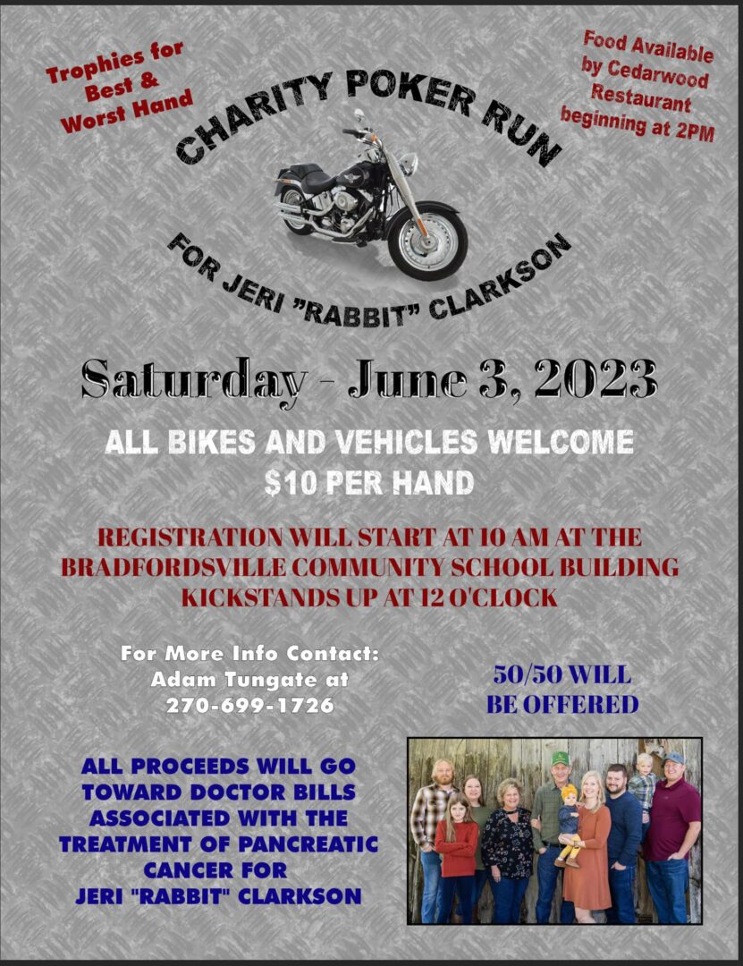 Charity Poker Run For Jeri 