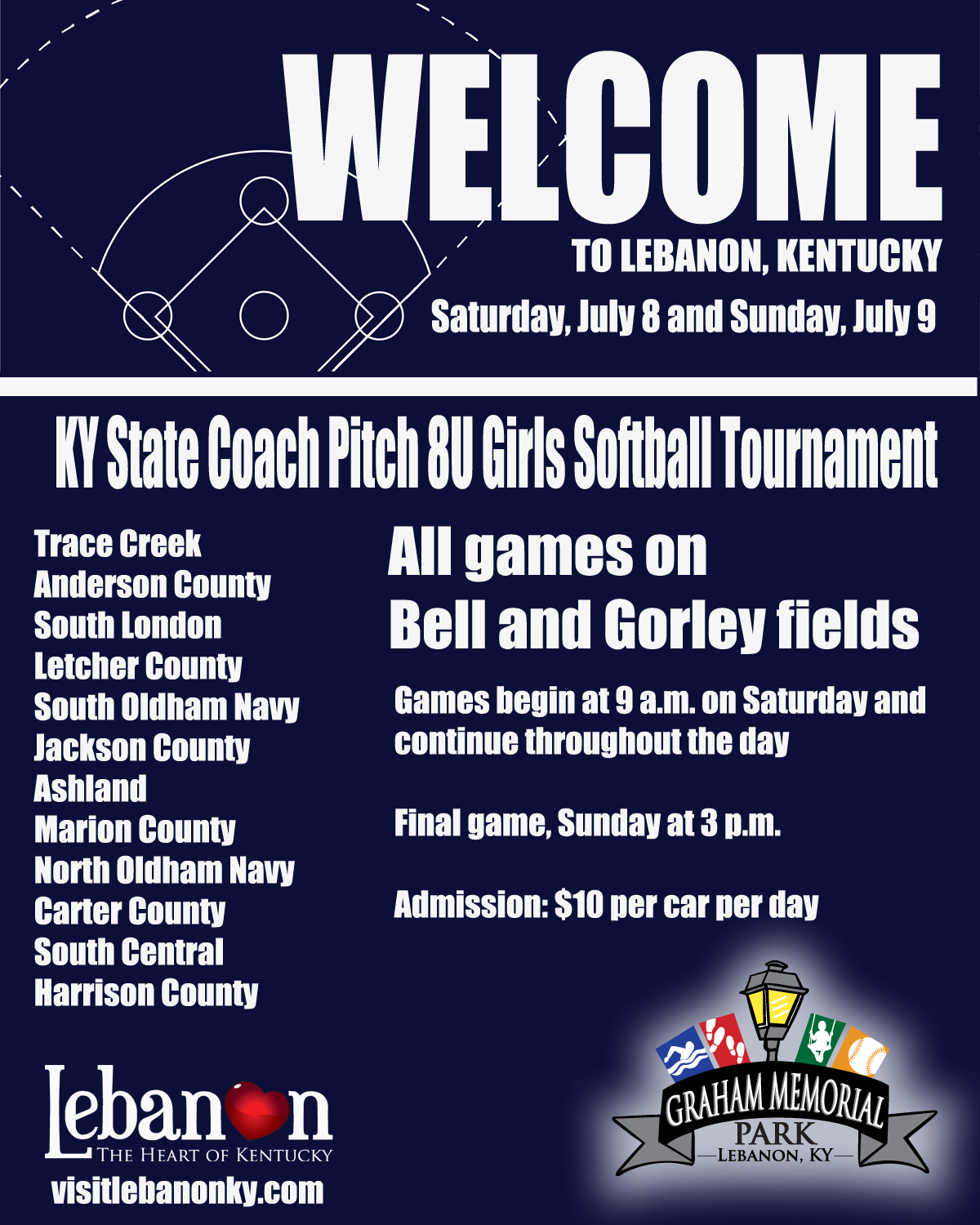 Little League State Tournament Girls Softball Ages 8U Visit Lebanon