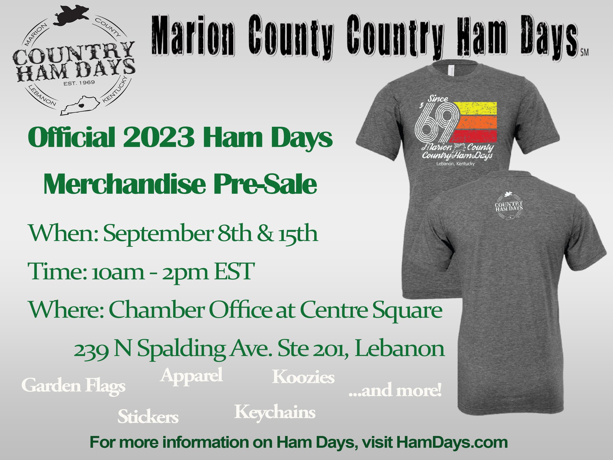 Ham Days Merchandise PreSale Visit Lebanon Kentucky The Heart of