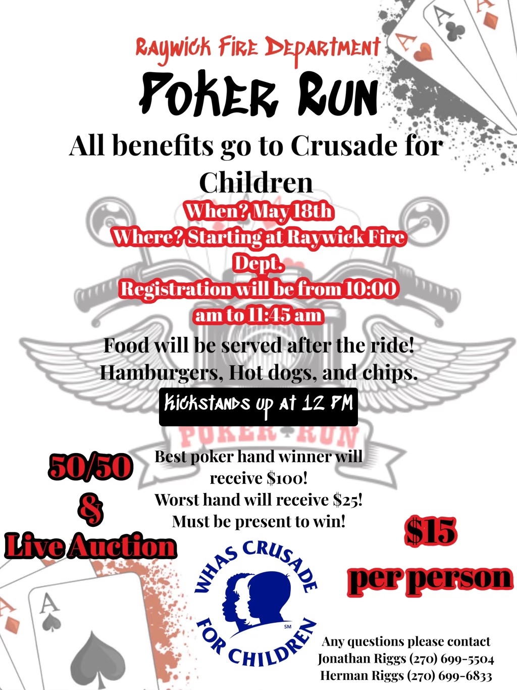 Crusade for Children Poker Run and Auction