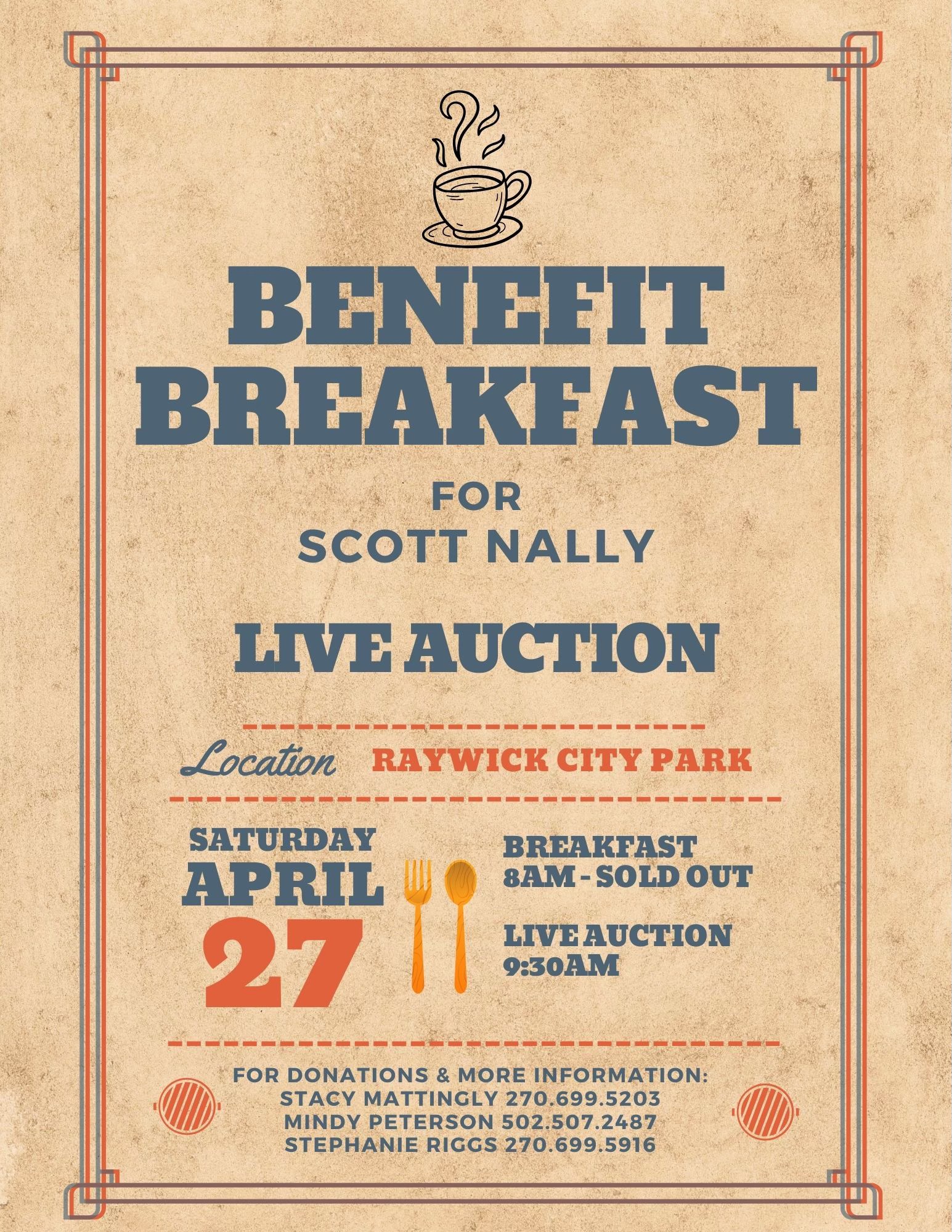 Scott Nally Benefit Breakfast and Live Auction