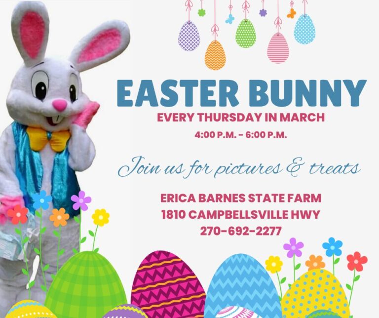 Easter Bunny at Erica Barnes State Farm - Visit Lebanon Kentucky - The ...