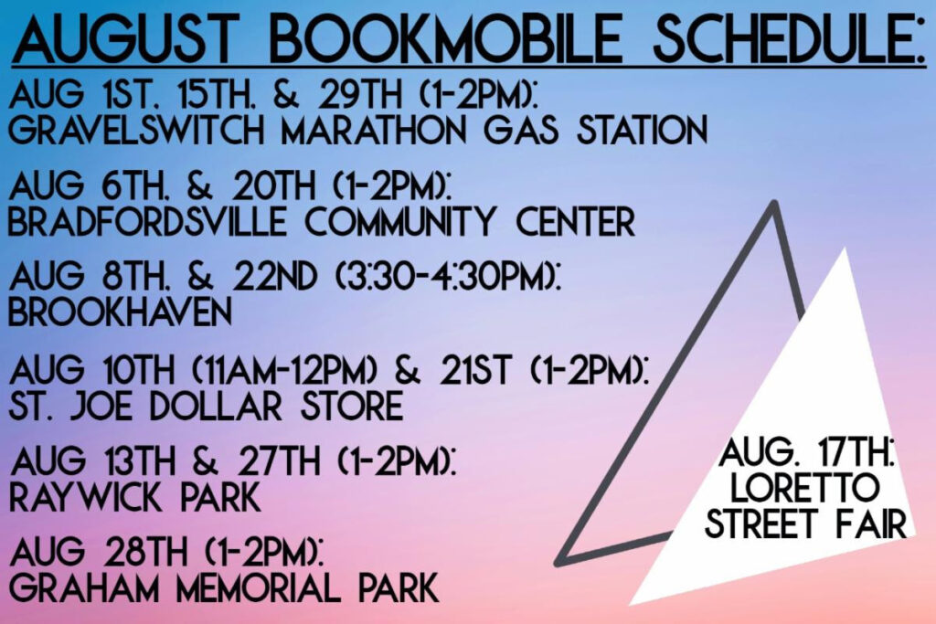 MC Public Library Bookmobile Schedule - Visit Lebanon Kentucky - The ...