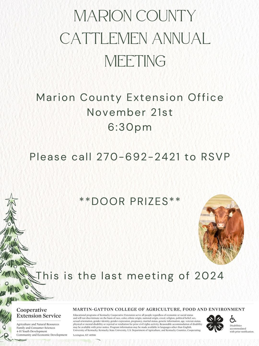 Marion County Cattlemen Annual Meeting