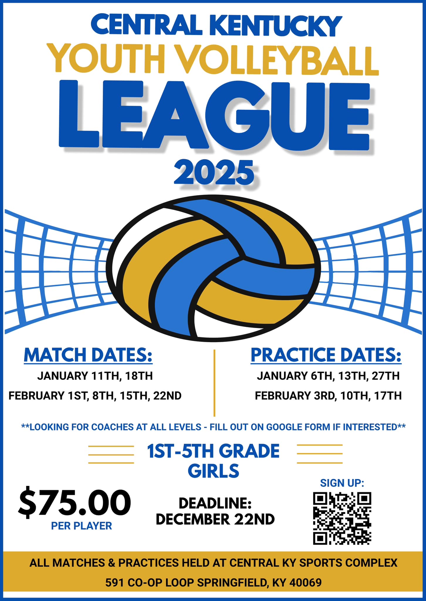 Youth Volleyball Signups