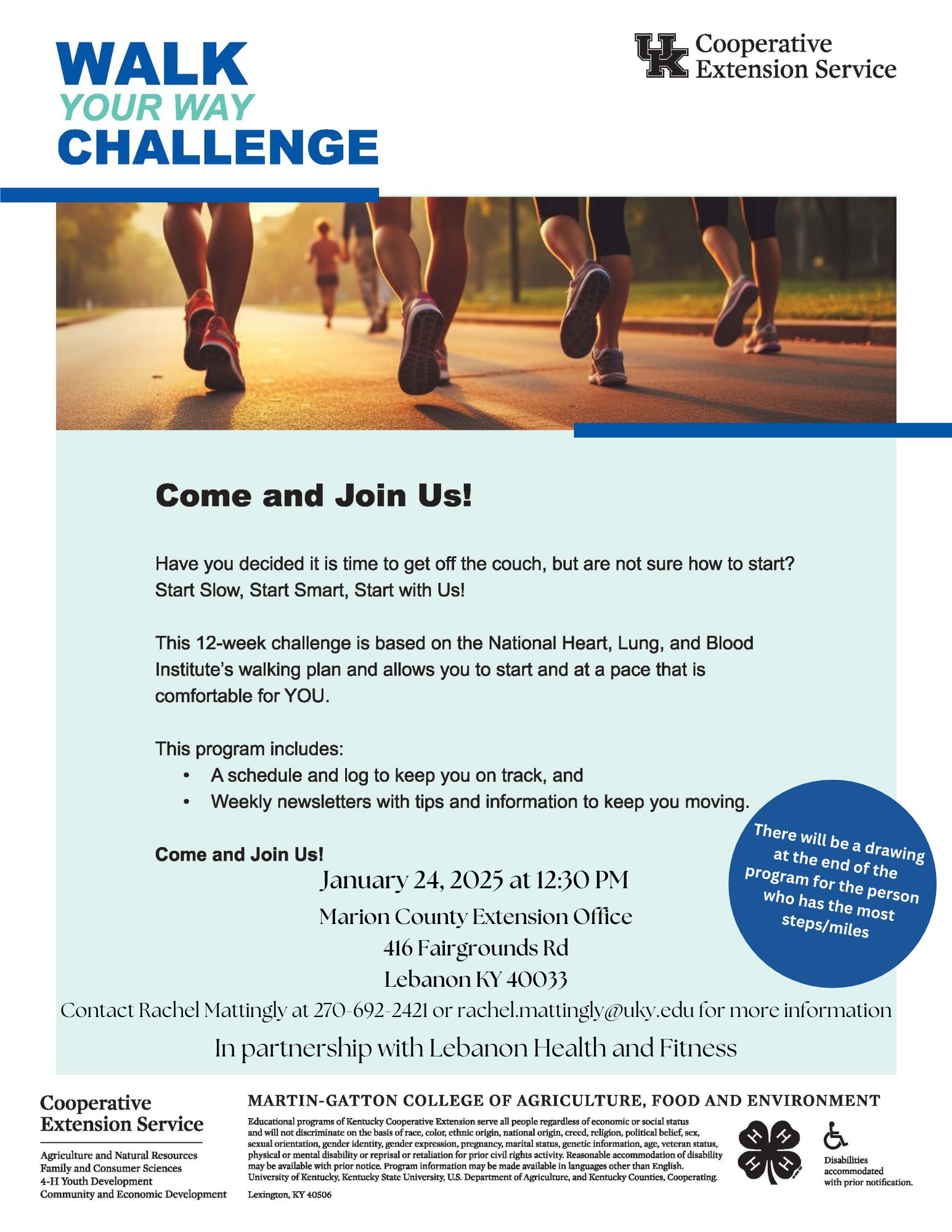 Walking Challenge Kick off Meeting - New Date