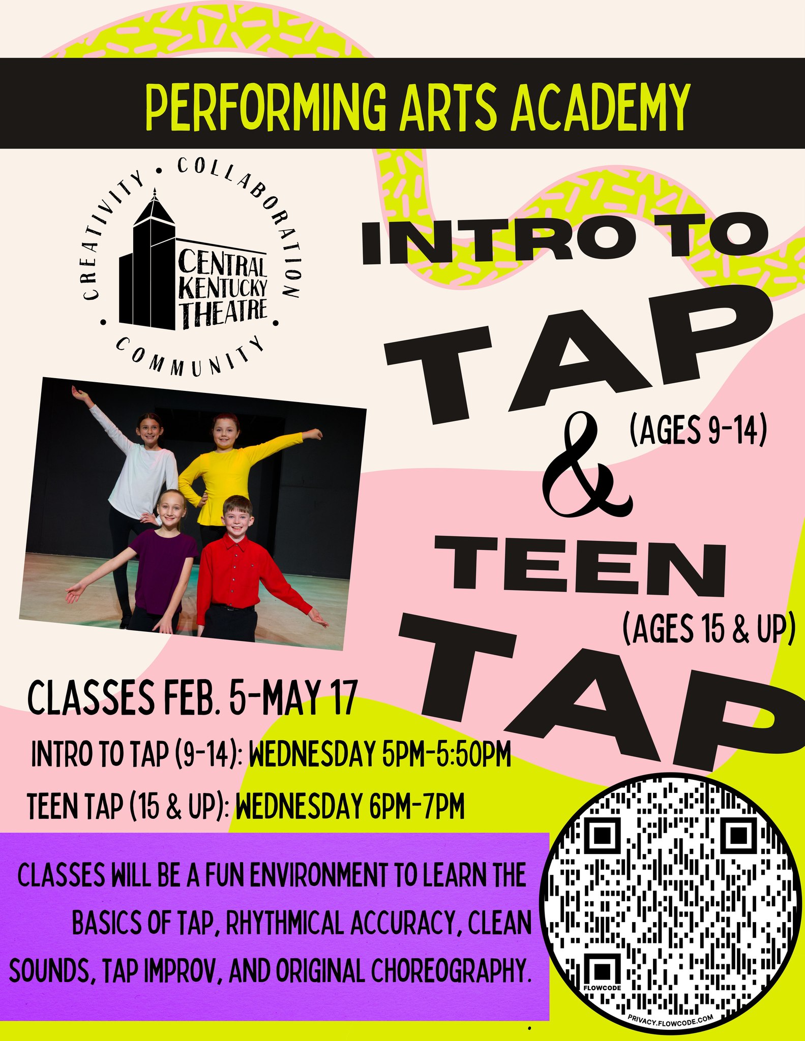 Intro to Tap and Teen Tap - Classes Start Feb. 5- Sign Up Now