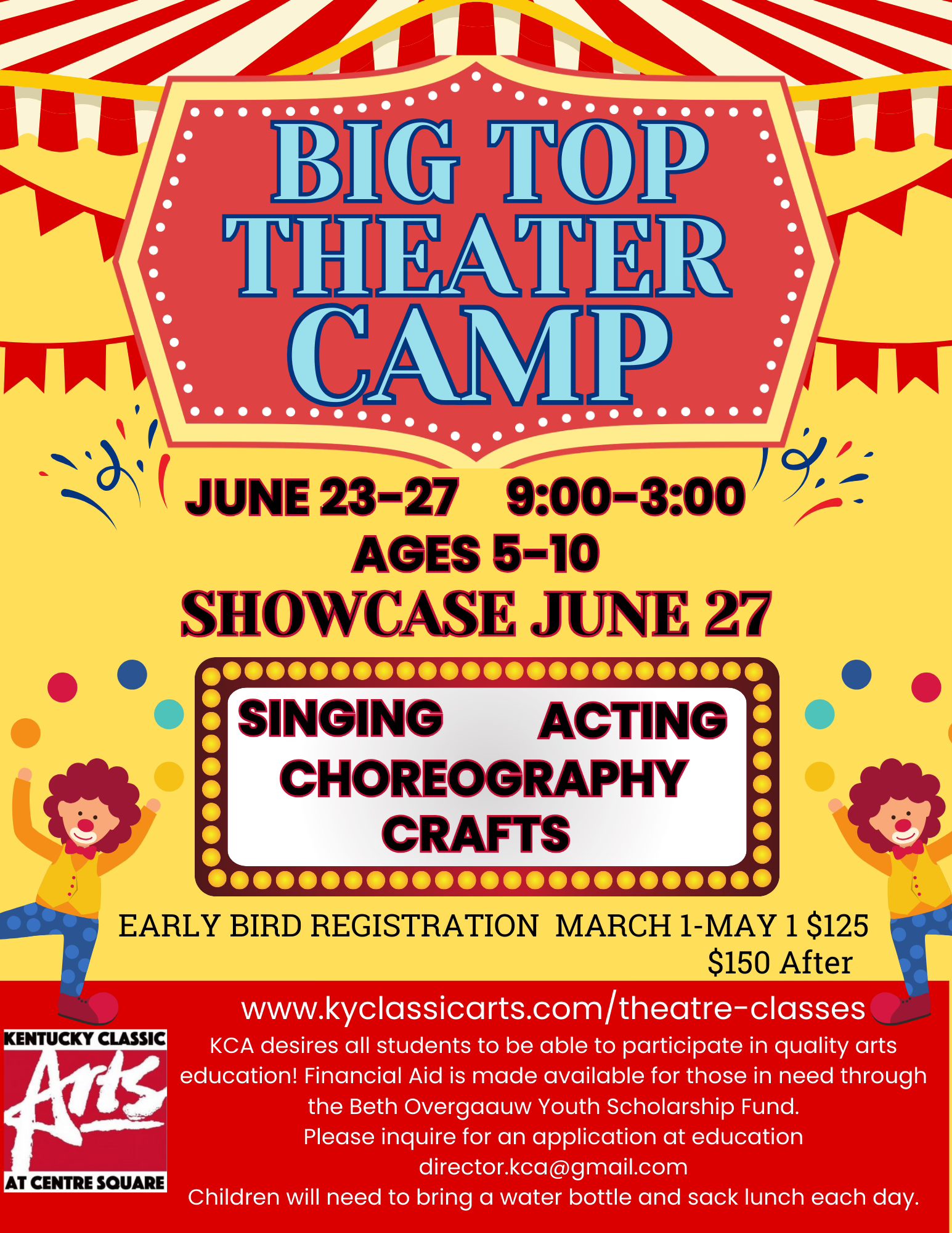 Big Top Theater Camp - Sign Up Now