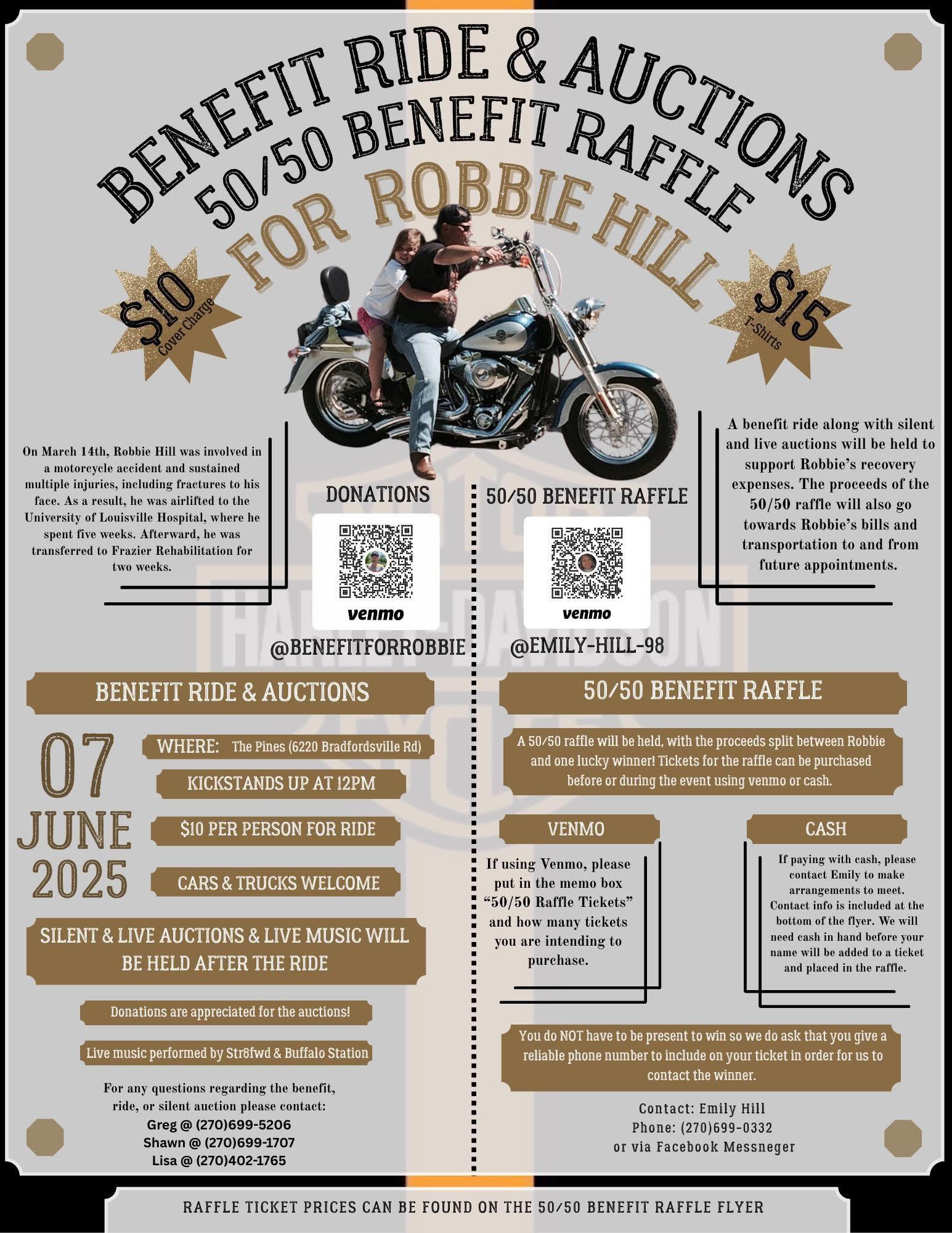 Robbie Hill Benefit Ride and Auction