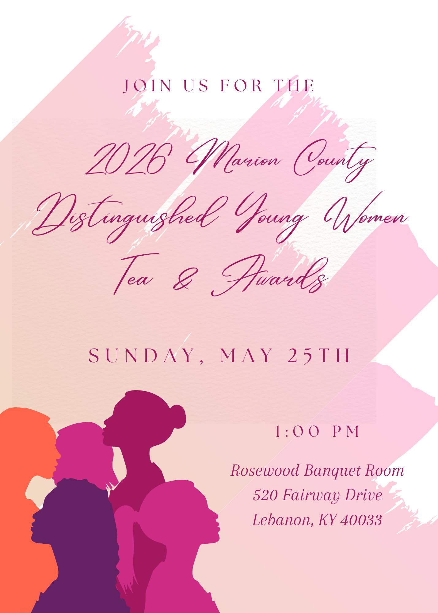 Distinguished Young Women of Marion County Tea and Awards