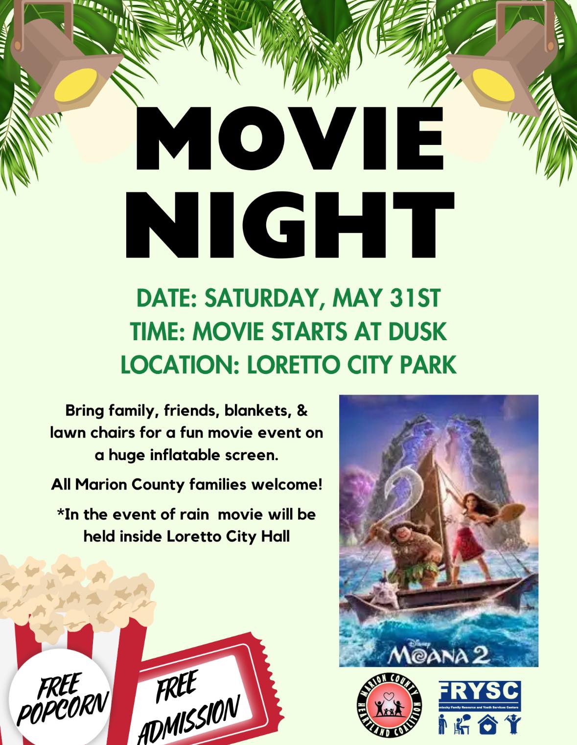 Outdoor Movie Night at Loretto City Park