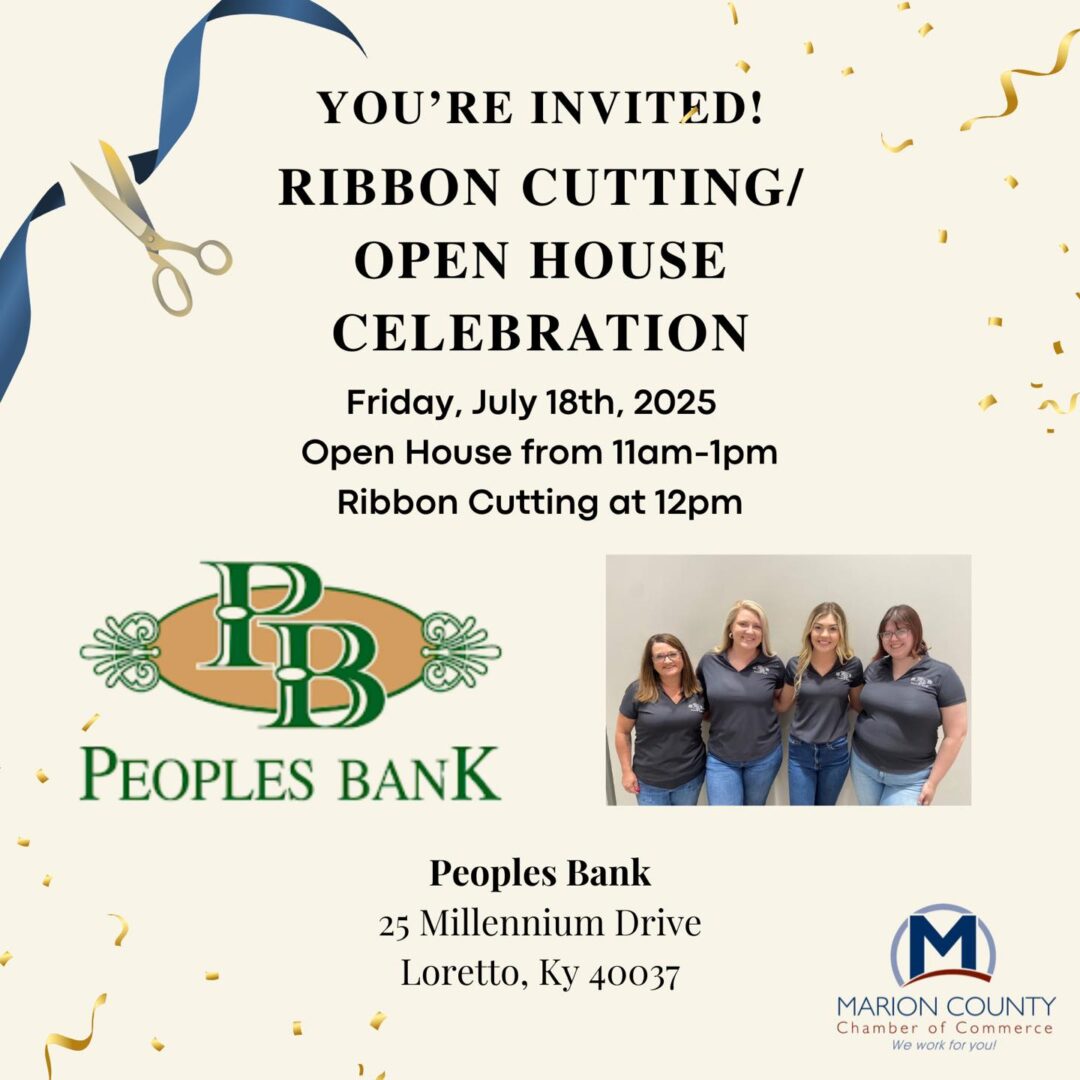 Bank Ribbin Peoples Bank Ribbon Cutting and Open House - Visit Lebanon Kentucky ...