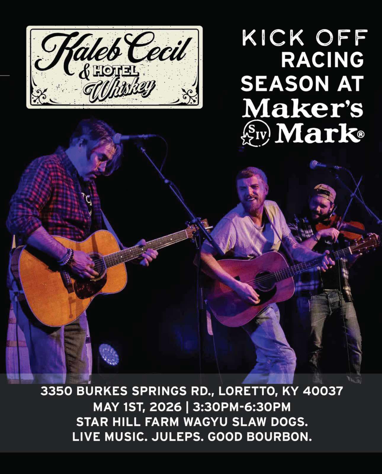 Kaleb Cecil and Hotel Whiskey at Maker's Mark