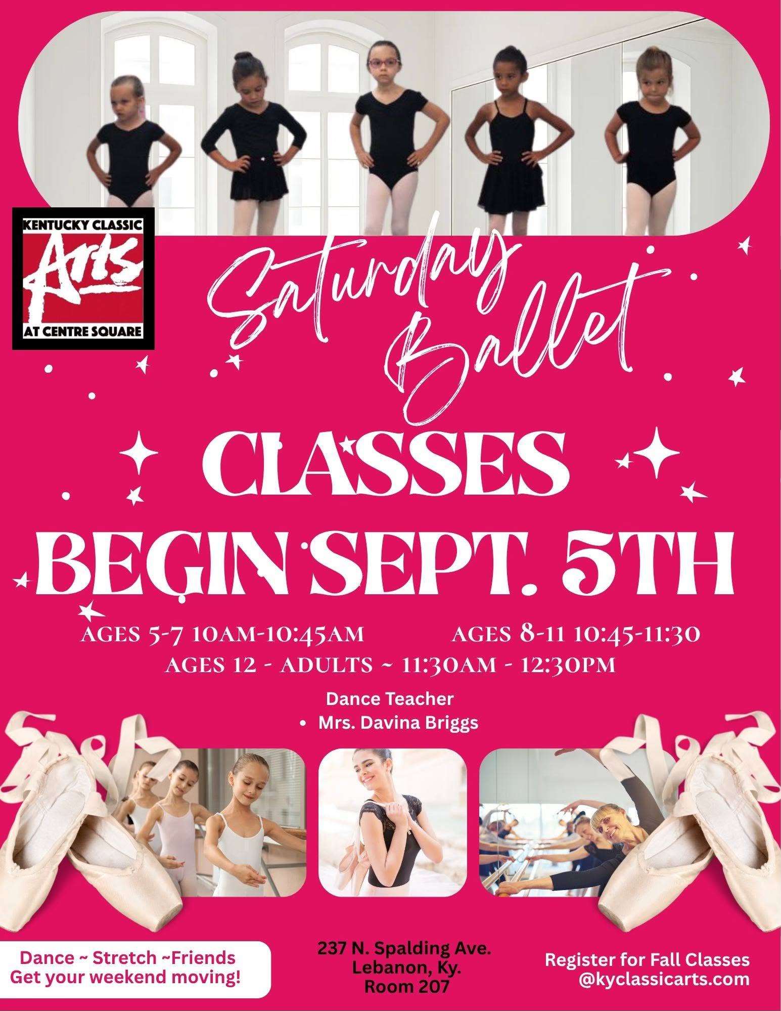 Ballet Classes - Registration Now Open