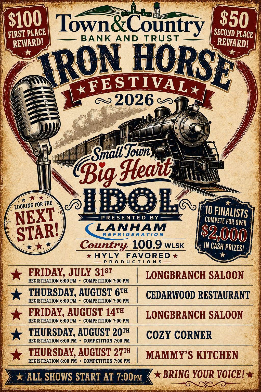 Small Town Big Heart Idol Preliminary Events